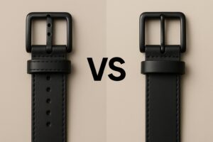 Verschil tussen een riem met en zonder gaatjes wat is beter