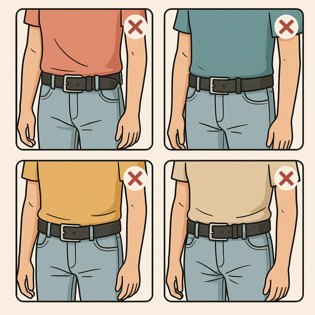 5 veelgemaakte fouten bij het dragen van een riem zonder gaatjes