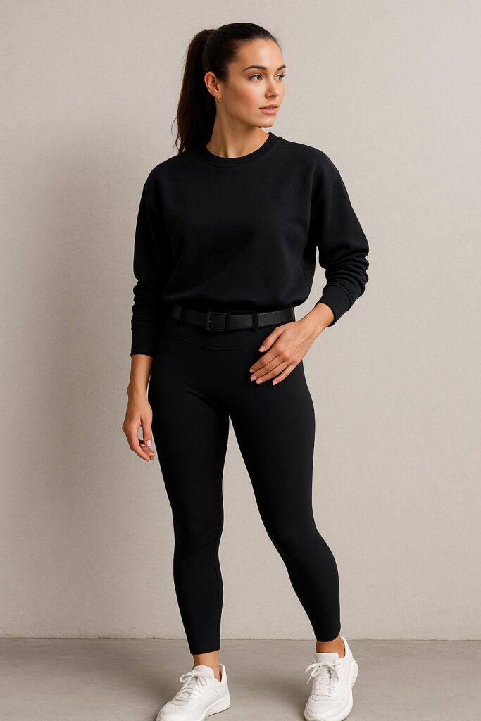 Sportief én stijlvol: de athleisure look met een riem zonder gaatjes