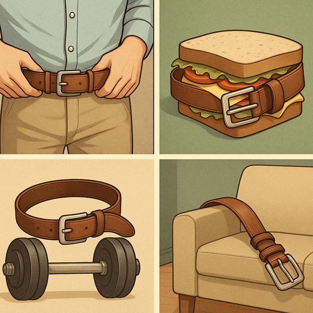 Een dag in het leven van een riem zonder gaatjes 😉