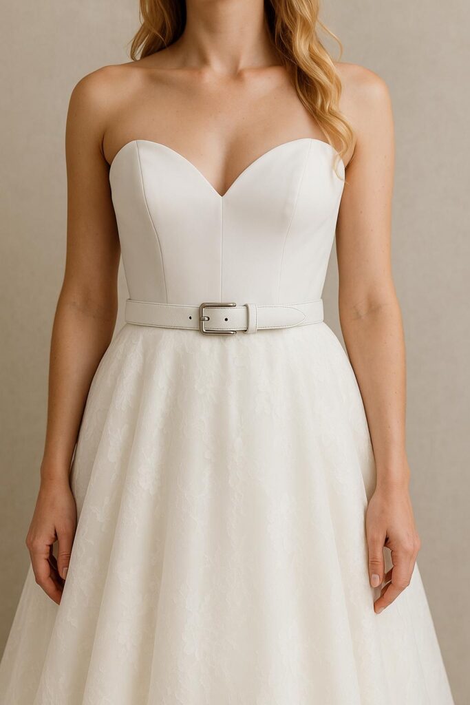 Riemen zonder gaatjes voor bruidsmode