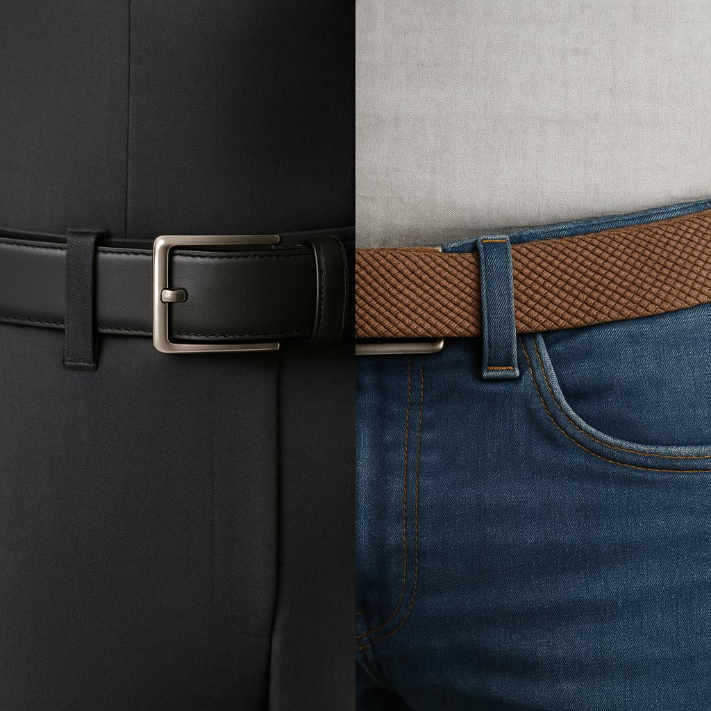Zakelijk vs casual: riemen zonder gaatjes in beide werelden