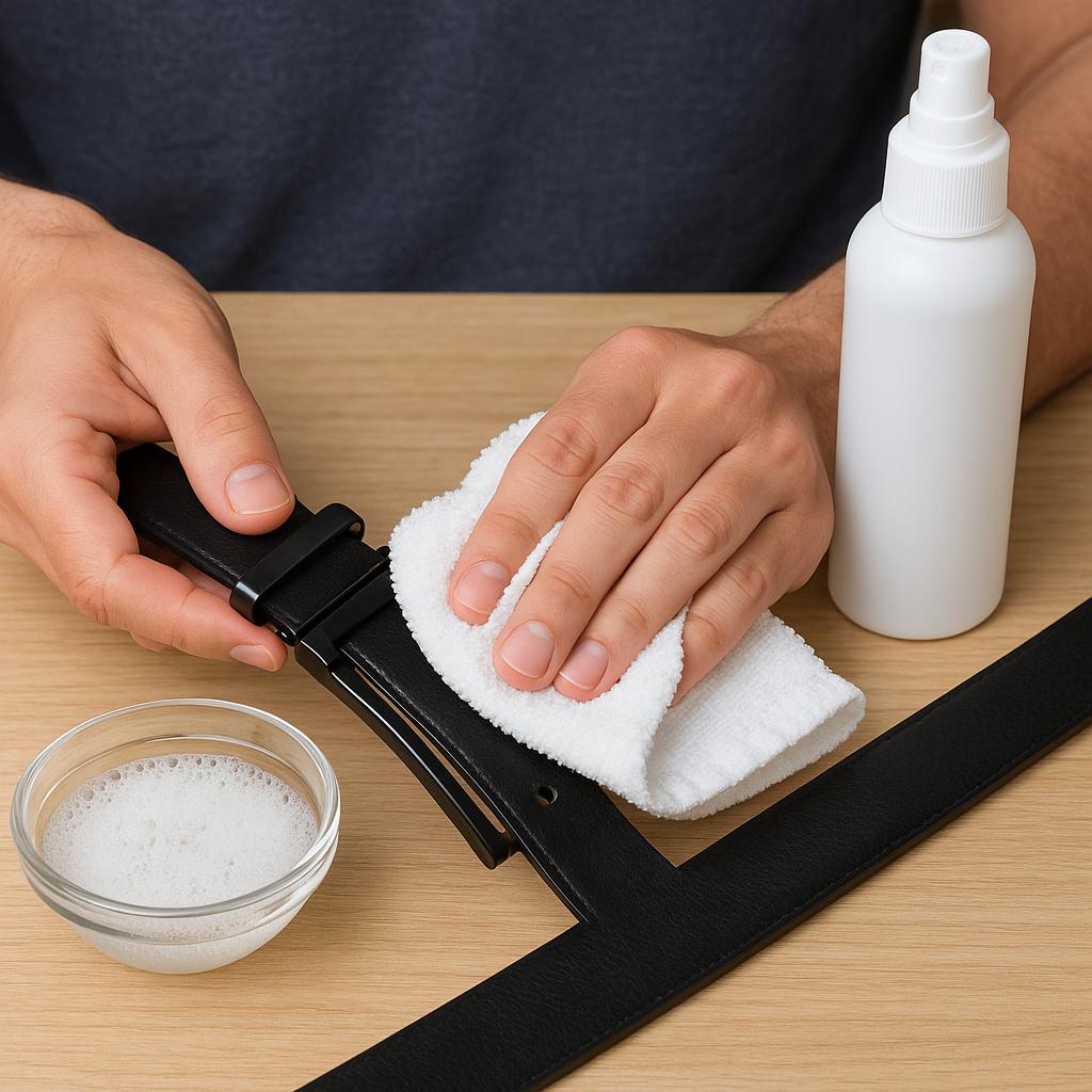 Hoe maak je je riem zonder gaatjes schoon