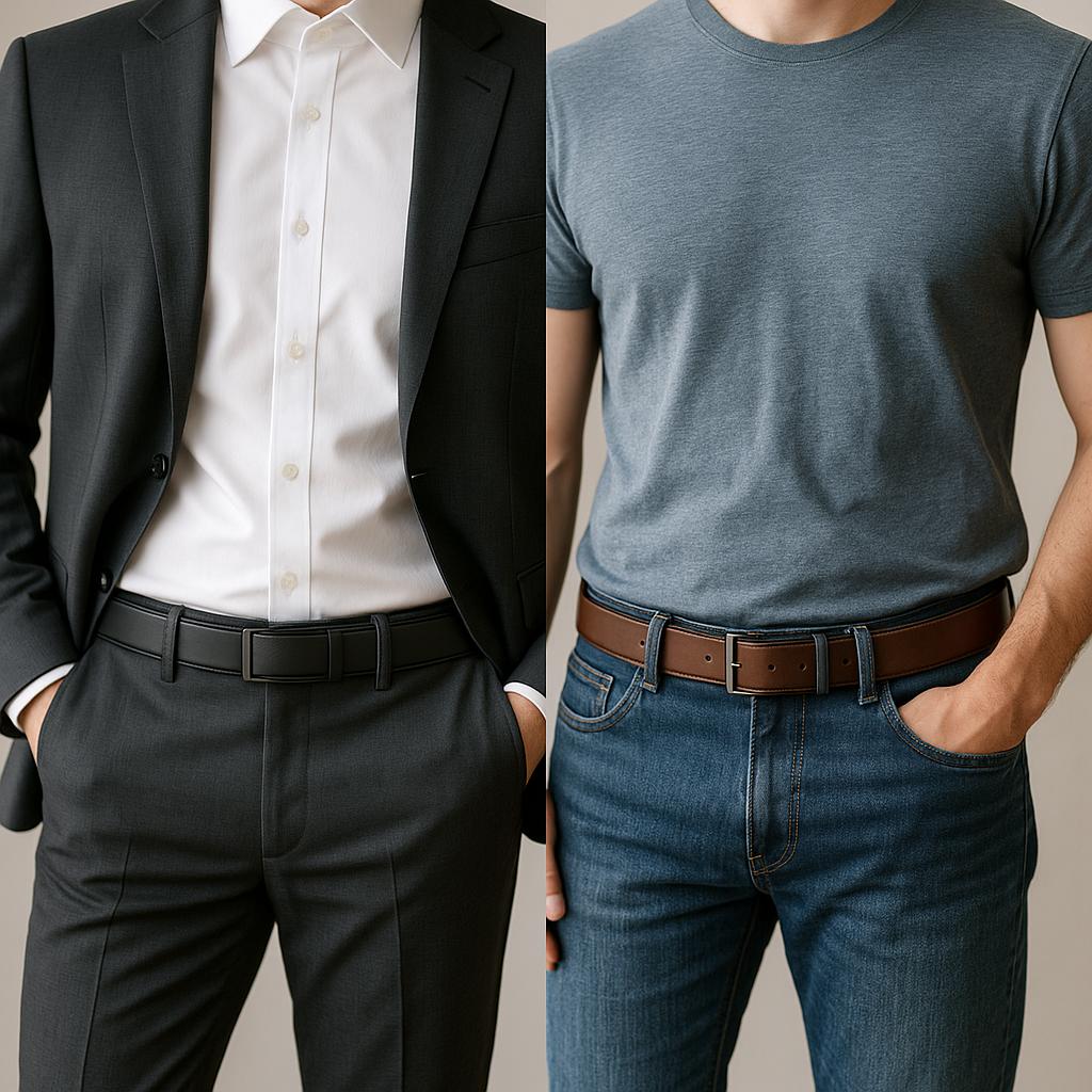 Van pak tot jeans: de veelzijdigheid van riemen zonder gaatjes