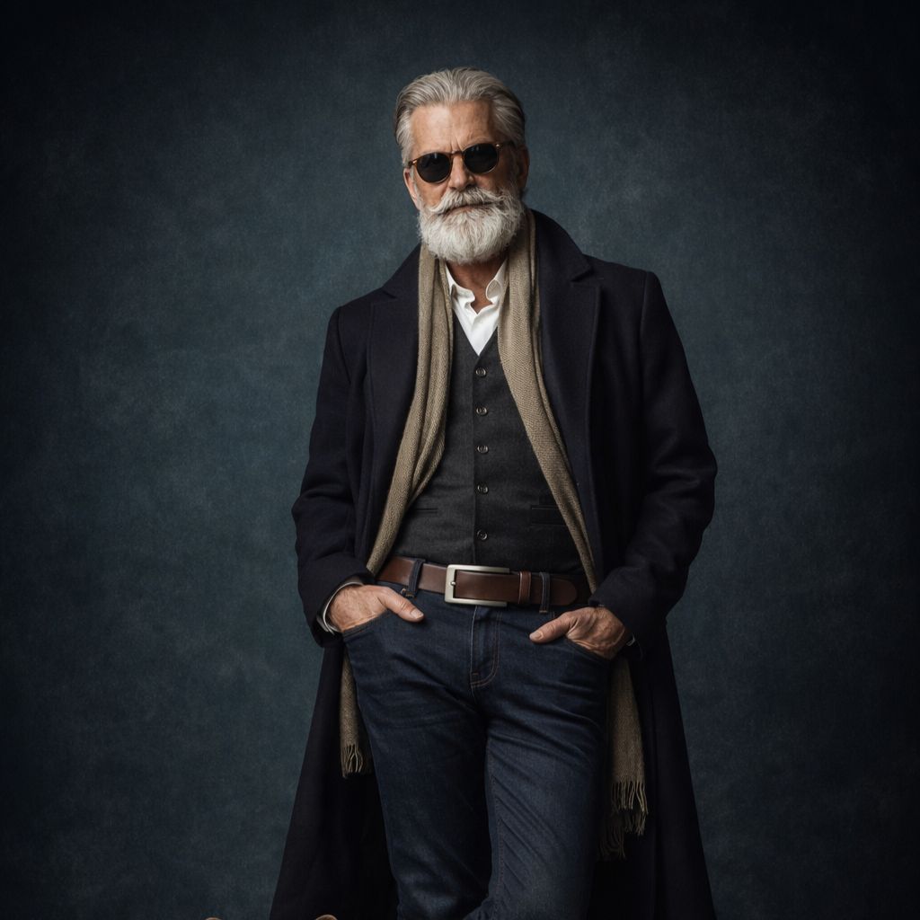 Stijlvolle man met riem zonder gaatjes van Riemenlabel, elegant en comfortabel gedragen